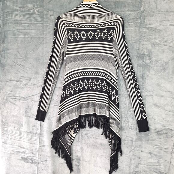 Womens Cardigan One Size Boho Festival Western Aztec Tribal Fringe Waterfall‎ - Picture 7 of 7